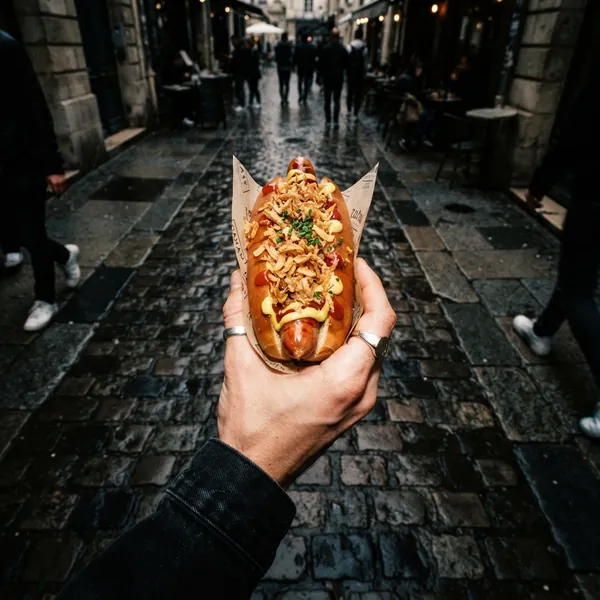 Hot dog v ruce